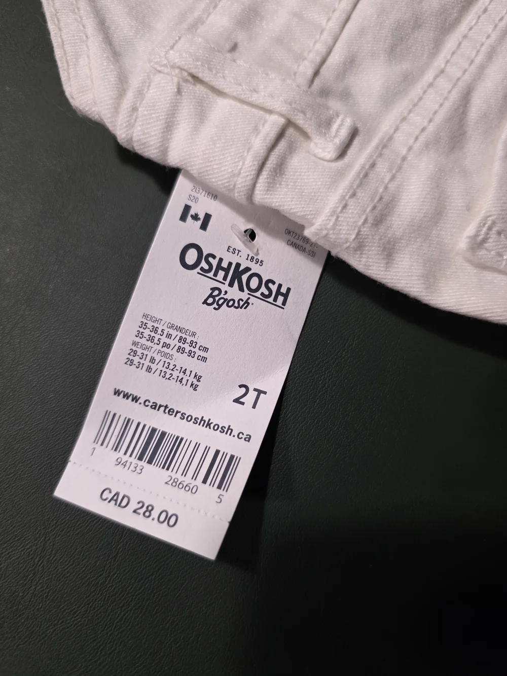 OshKosh Bgosh light cream